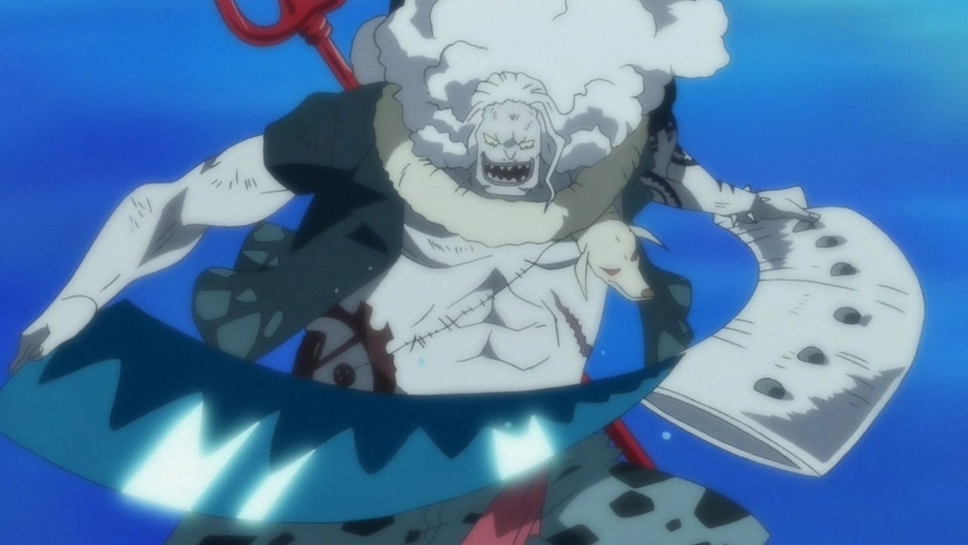 Hody wielding Kirisame in One Piece (Image via Toei Animation)