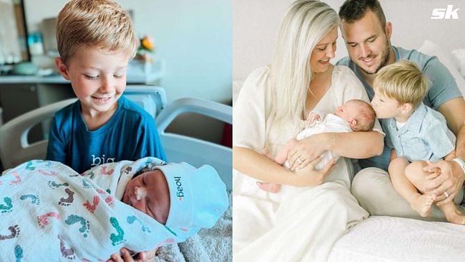 PHOTO: Mike Trout's wife Jessica documents adorable moment of son Beckham reading bedtime story to newborn sibling