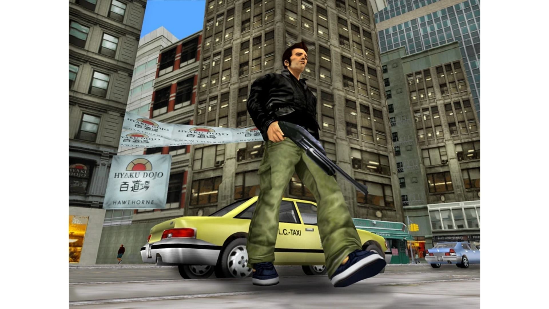 Claude showing his dominance in Grand Theft Auto 3 (Image via Rockstar Games)