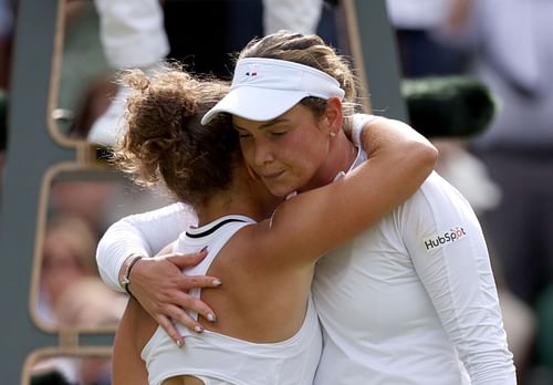 Jasmine Paolini and Donna Vekic served an instant classic in the Wimbledon 2024 semifinal (IMAGE: GETTY)