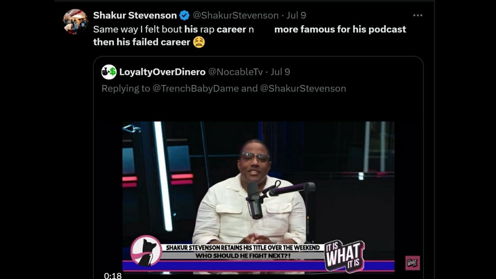 One of Shakur Stevenson&#039;s tweets (Image via X/@ShakurStevenson)