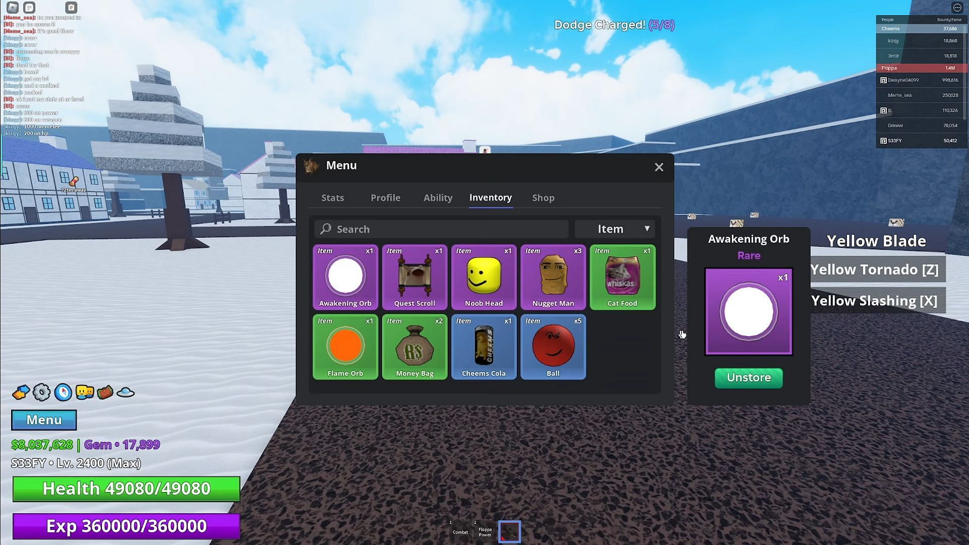 The Awakening Orb (Image via Roblox || JoyRocketGaming on YouTube)