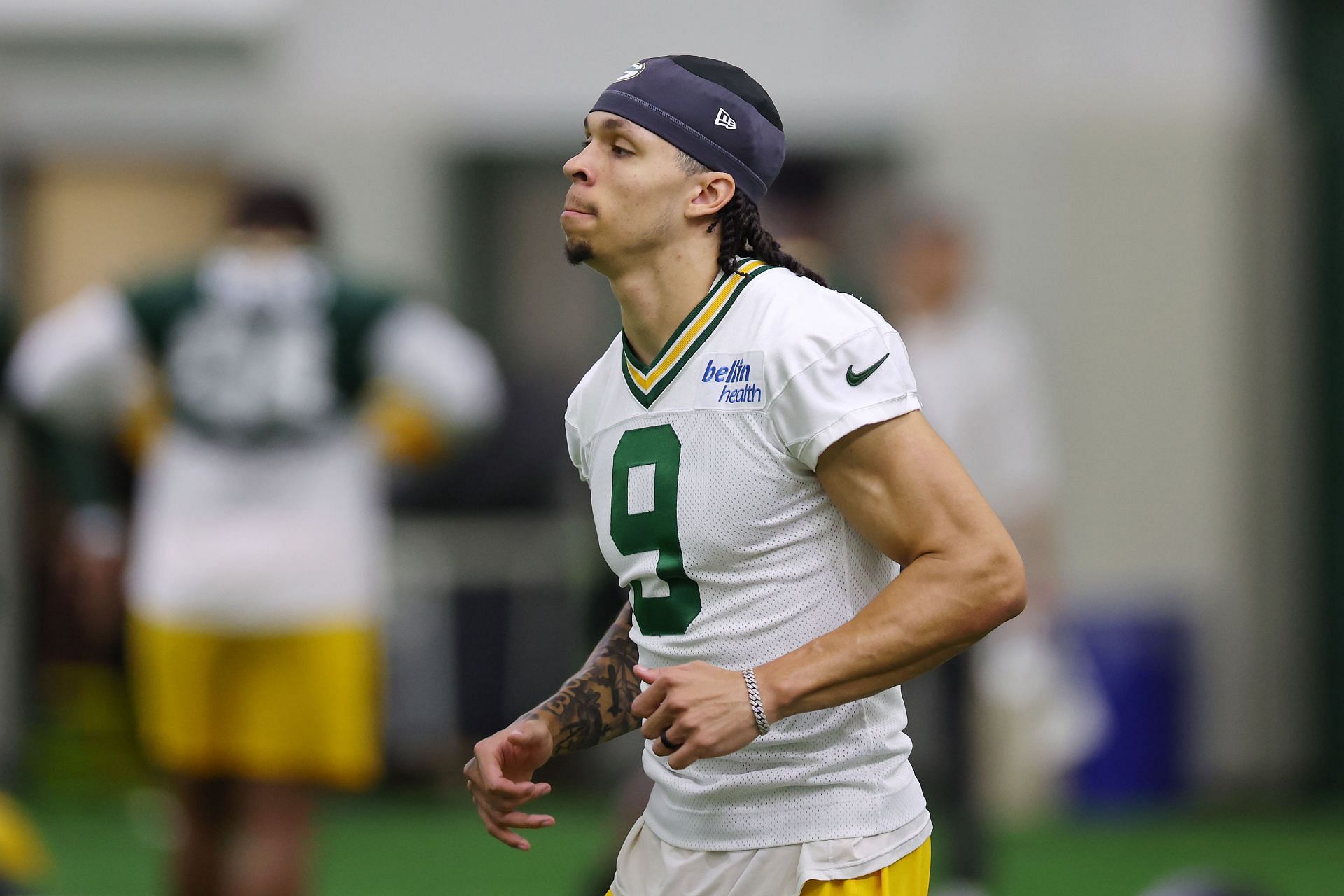 Christian Watson at Green Bay Packers OTA Offseason Workout