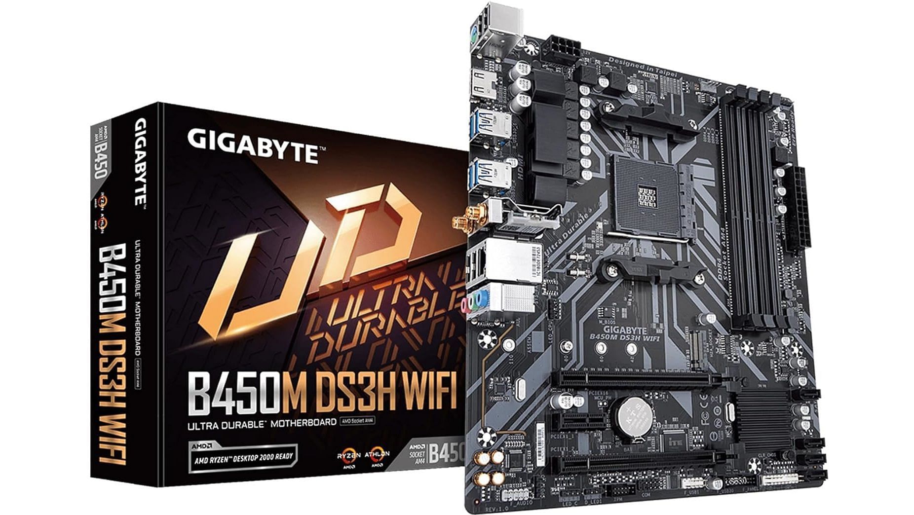 Gigabyte B450M DS3H motherboard (Image via Gigabyte)