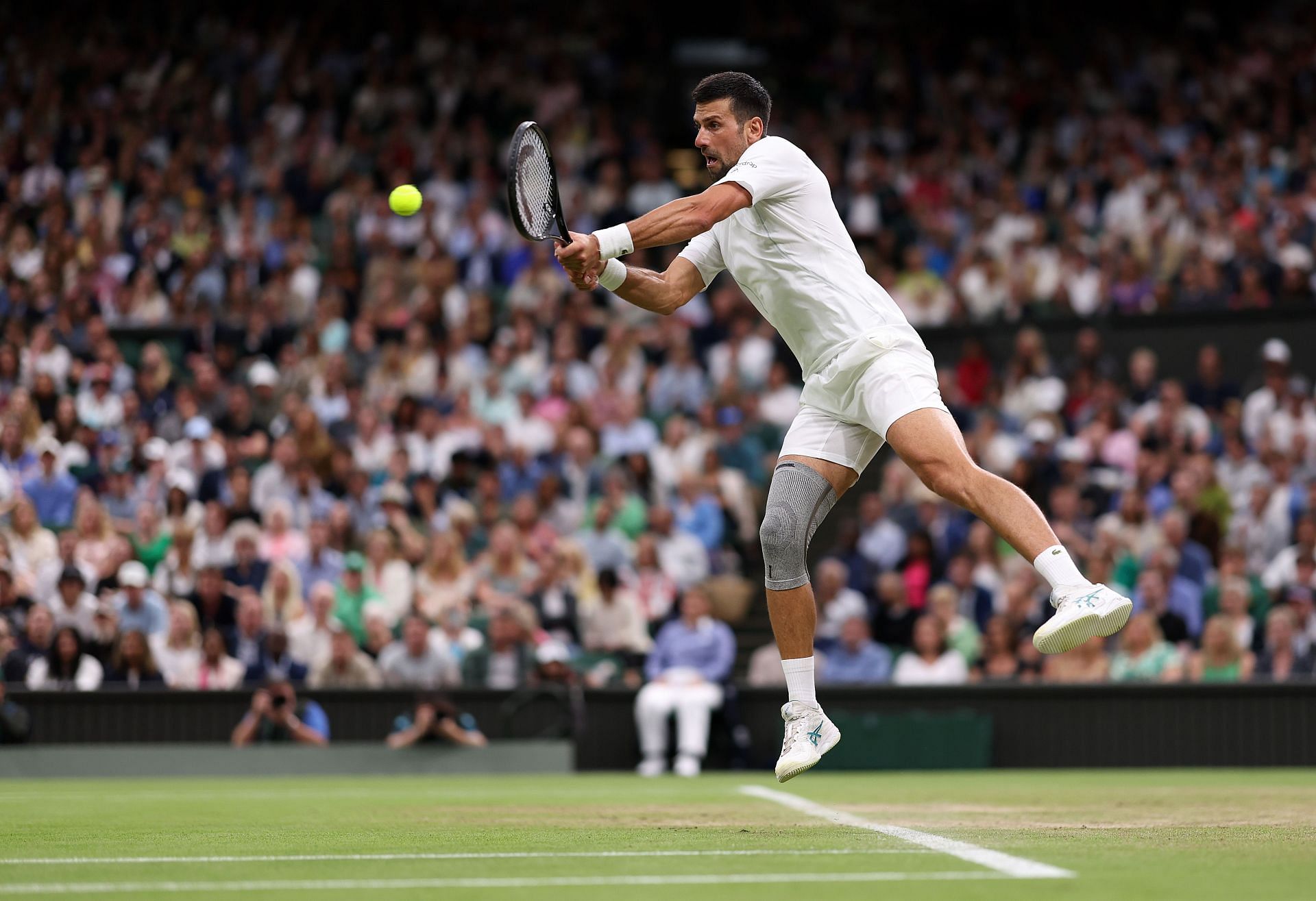 Novak Djokovic at the 2024 Wimbledon Championships (Source: Getty)