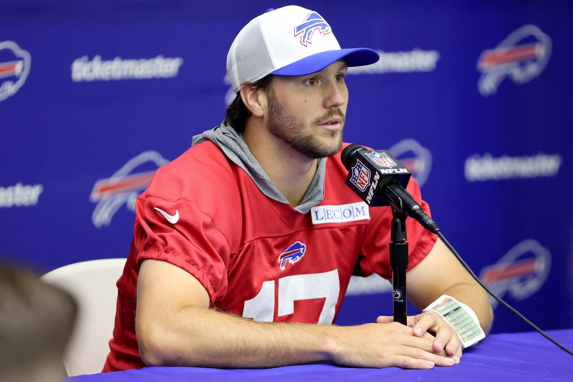 Josh Allen at Buffalo Bills Mandatory Minicamp (source: Getty)