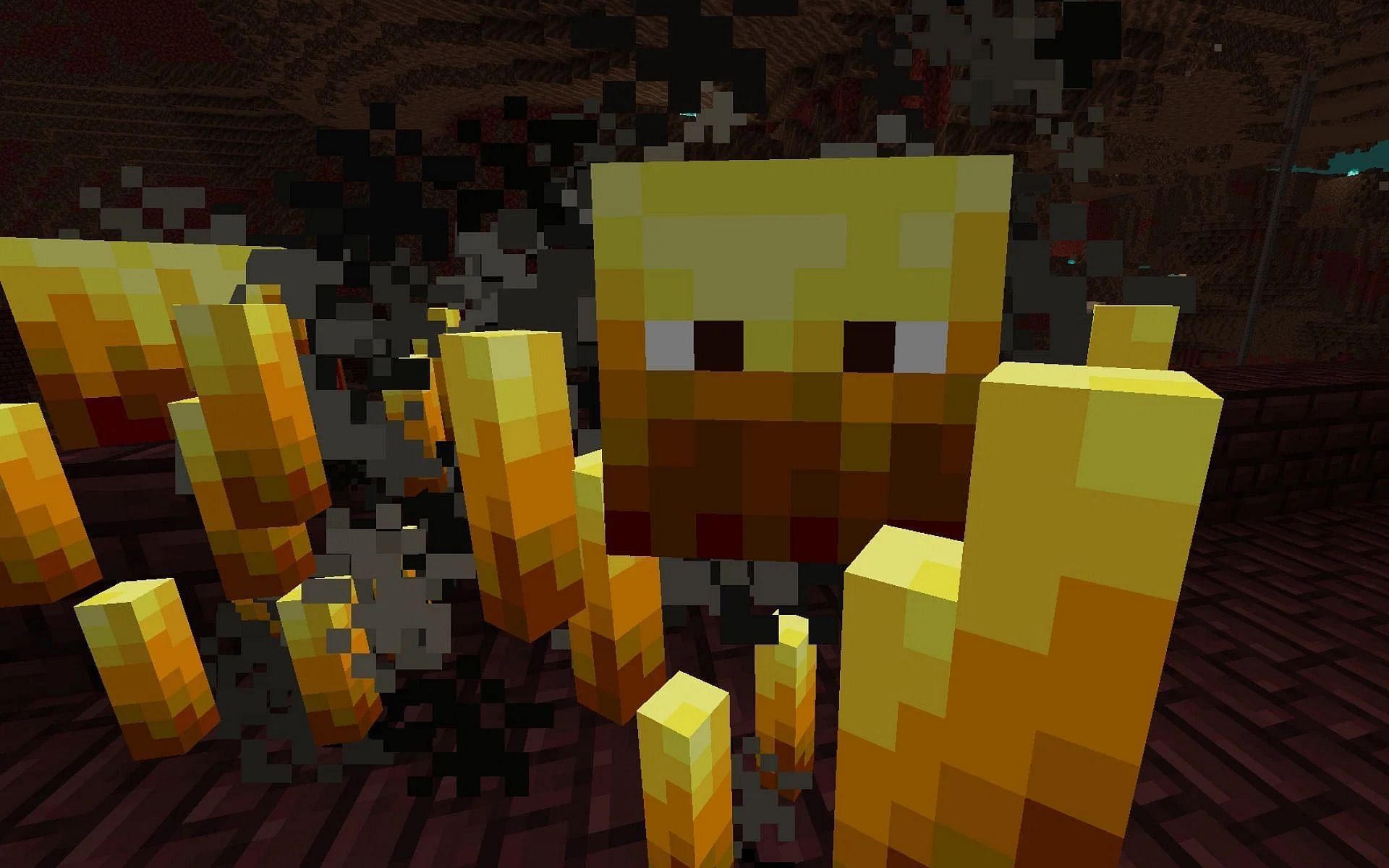 To get the blaze powder in Minecraft, you need to defeat the blaze mob (Image via Mojang Studios)