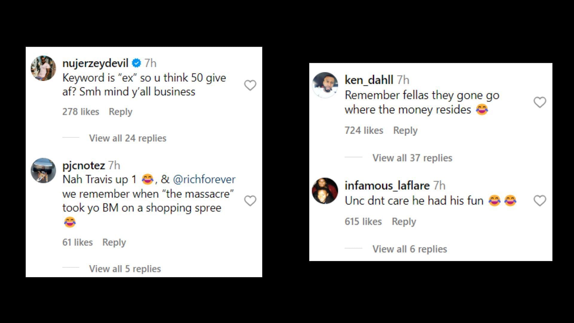 Users react in the comments (Image via Instagram/akademiks)