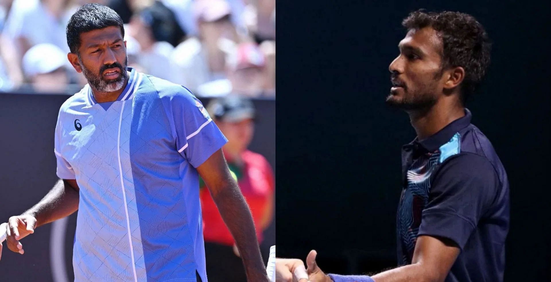 Rohan Bopanna (left) and Sriram Balaji (right) - Image Credits: Getty