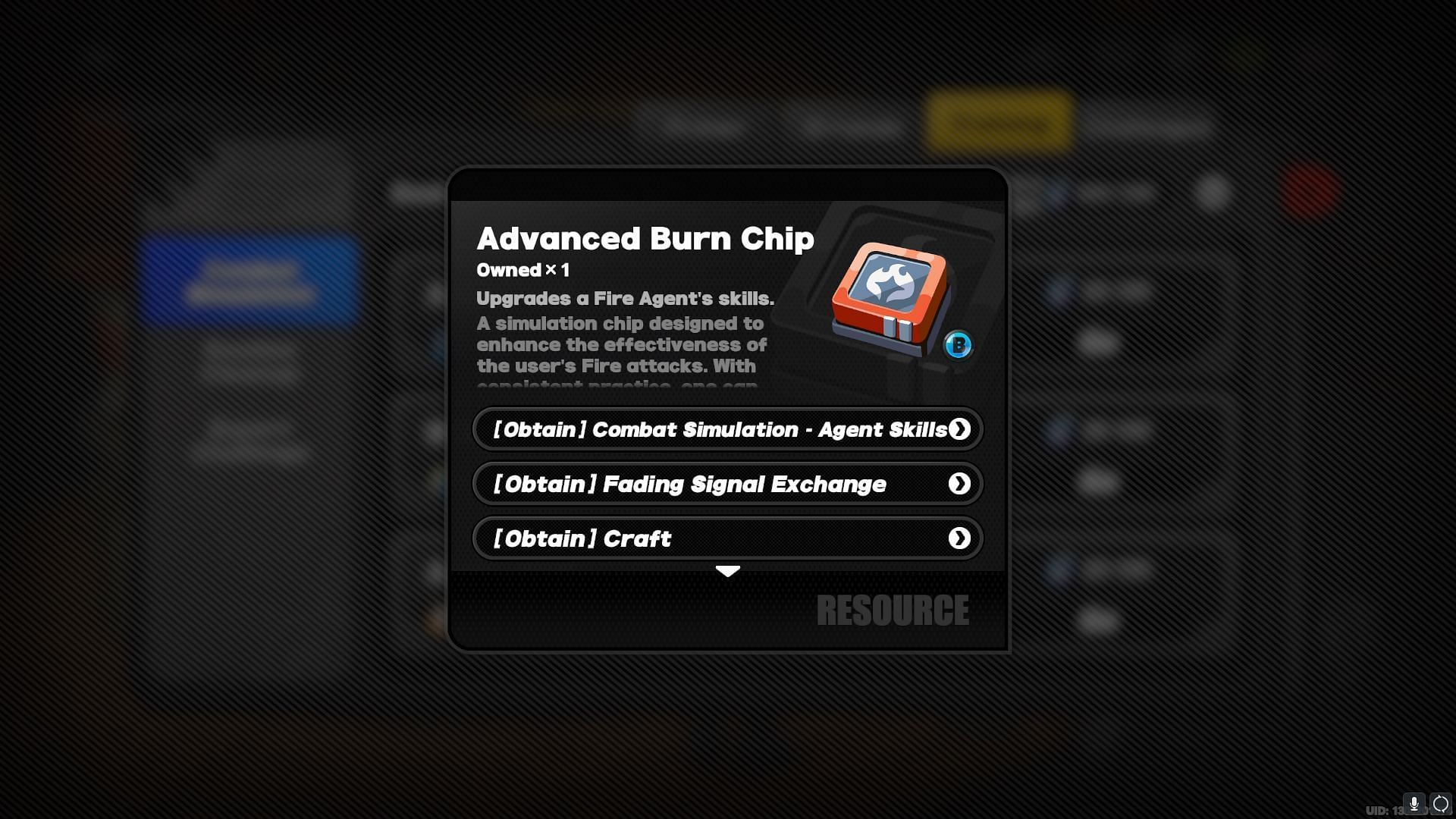 Advanced Burned Chip (Image via HoYoverse)