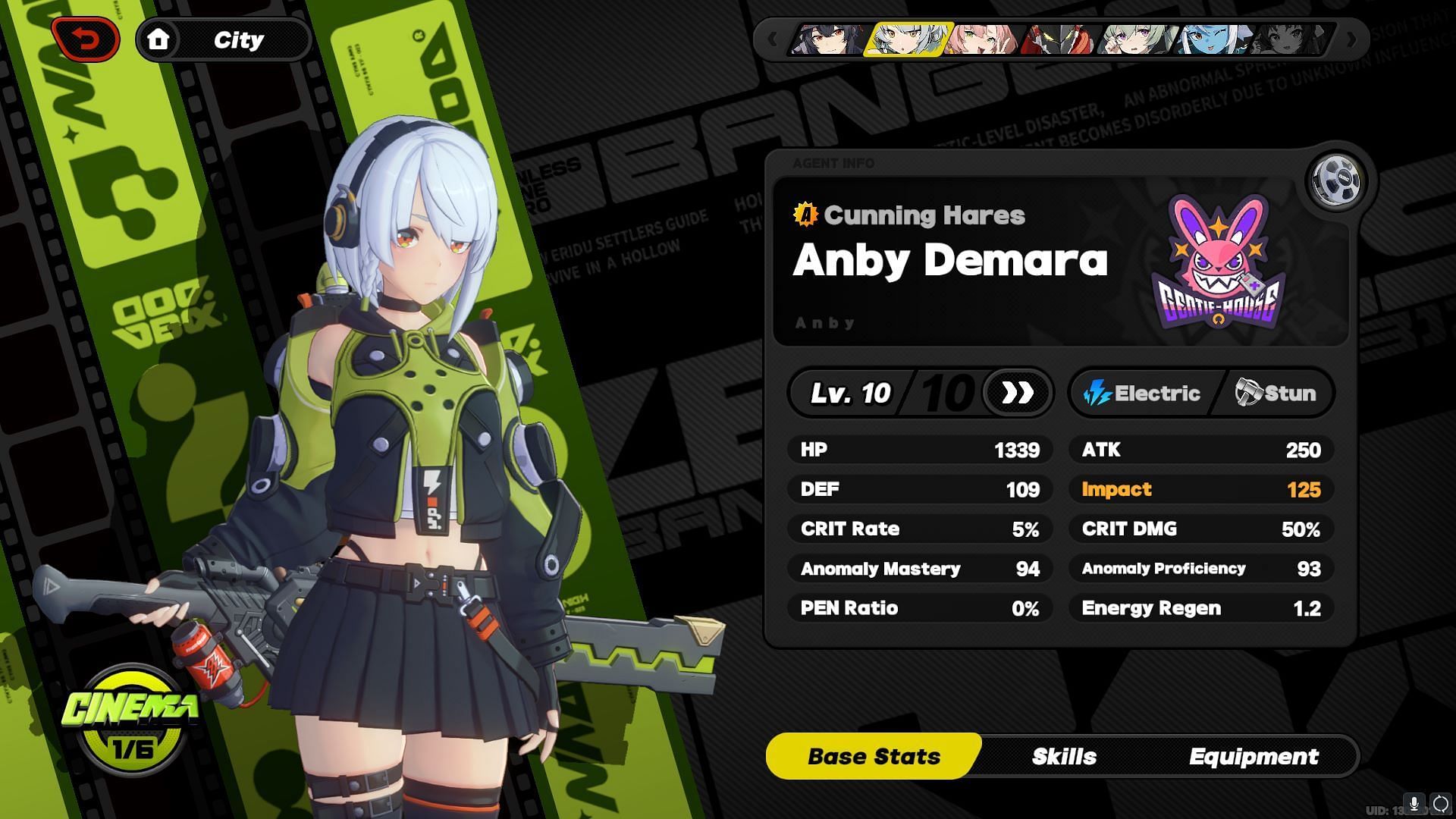 Anby is an A-Rank Electric character (Image via HoYoverse)