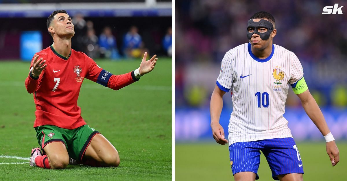 Cristiano Ronaldo (left) and Kylian Mbappe