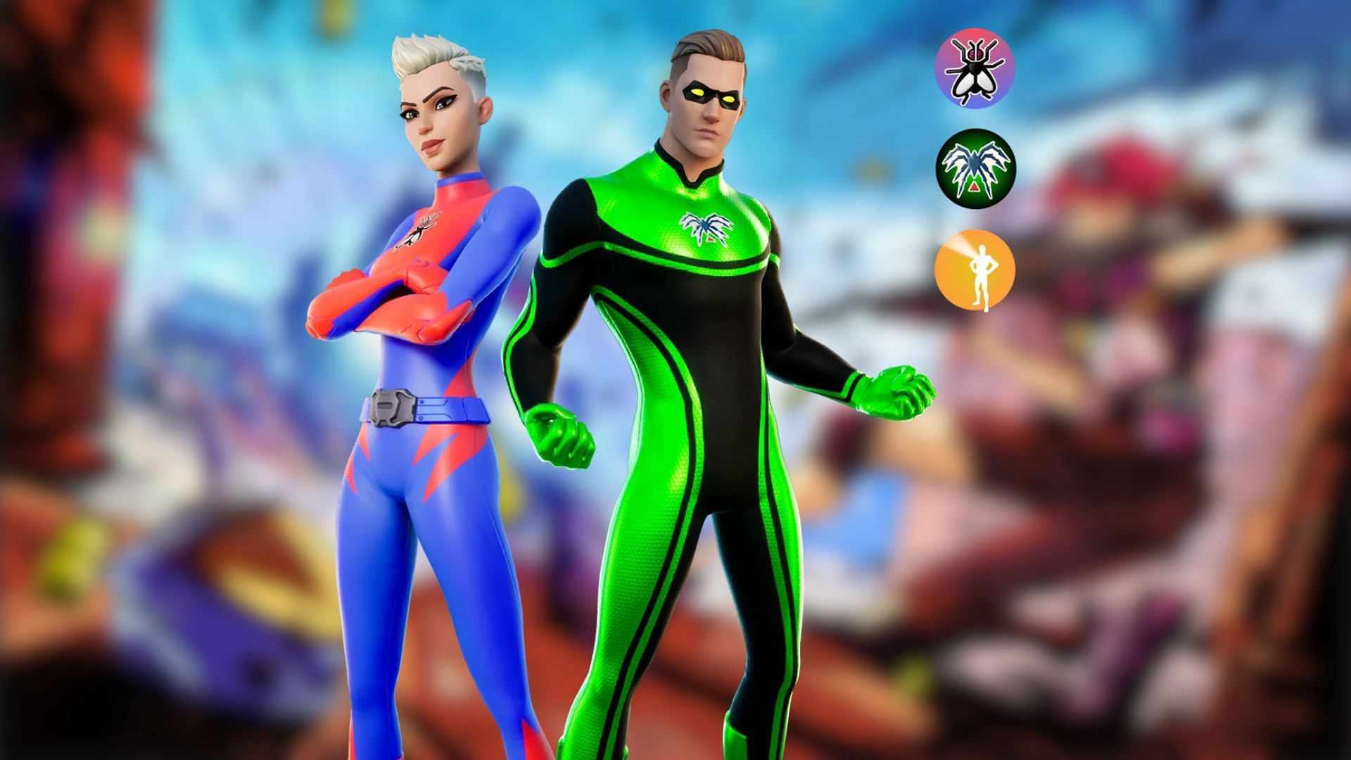 The Dynamo Dancer and Hunter Superhero skins (Image via Epic Games)