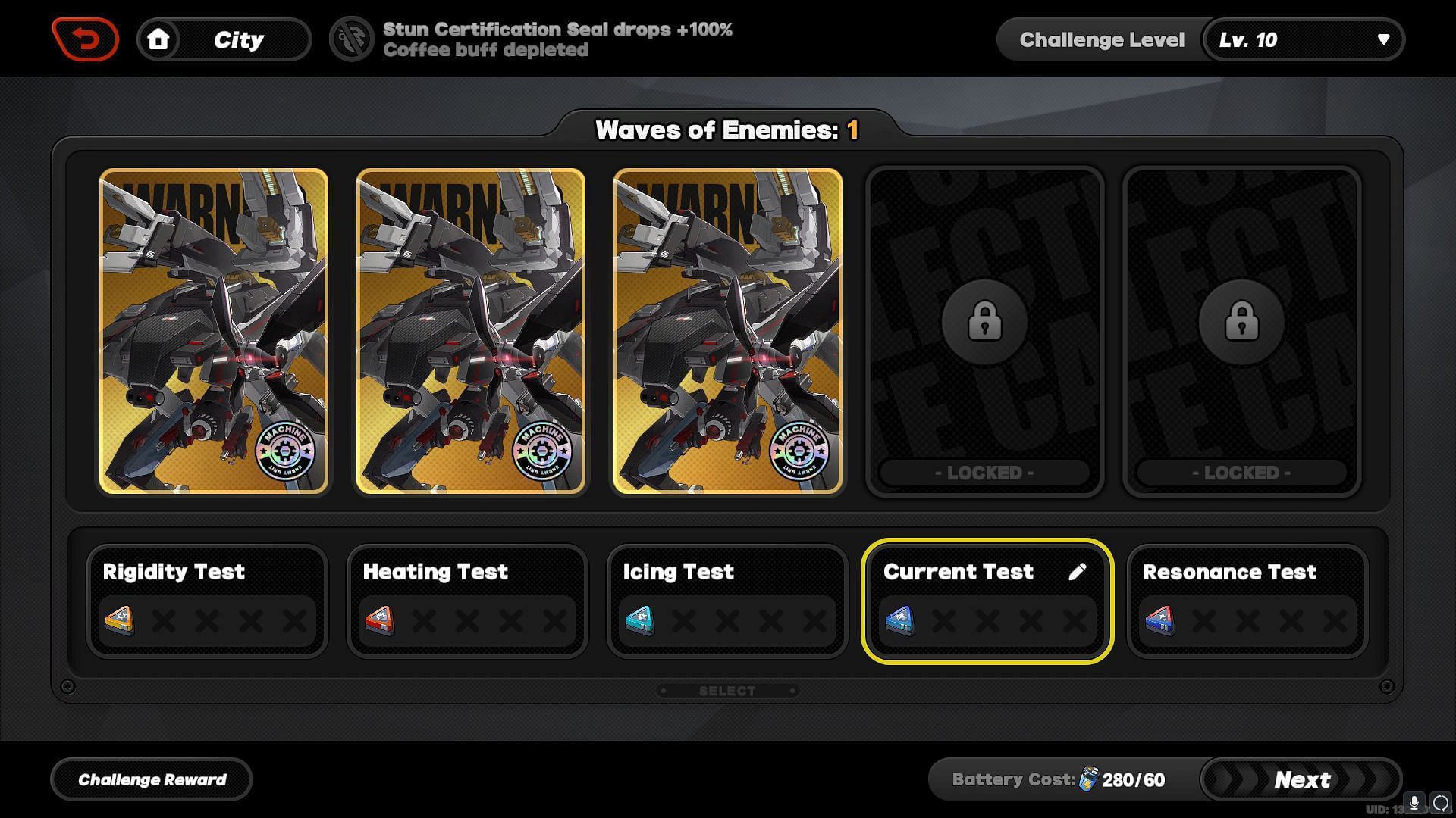 Complete the Current Test to earn Shock Chips (Image via HoYoverse)