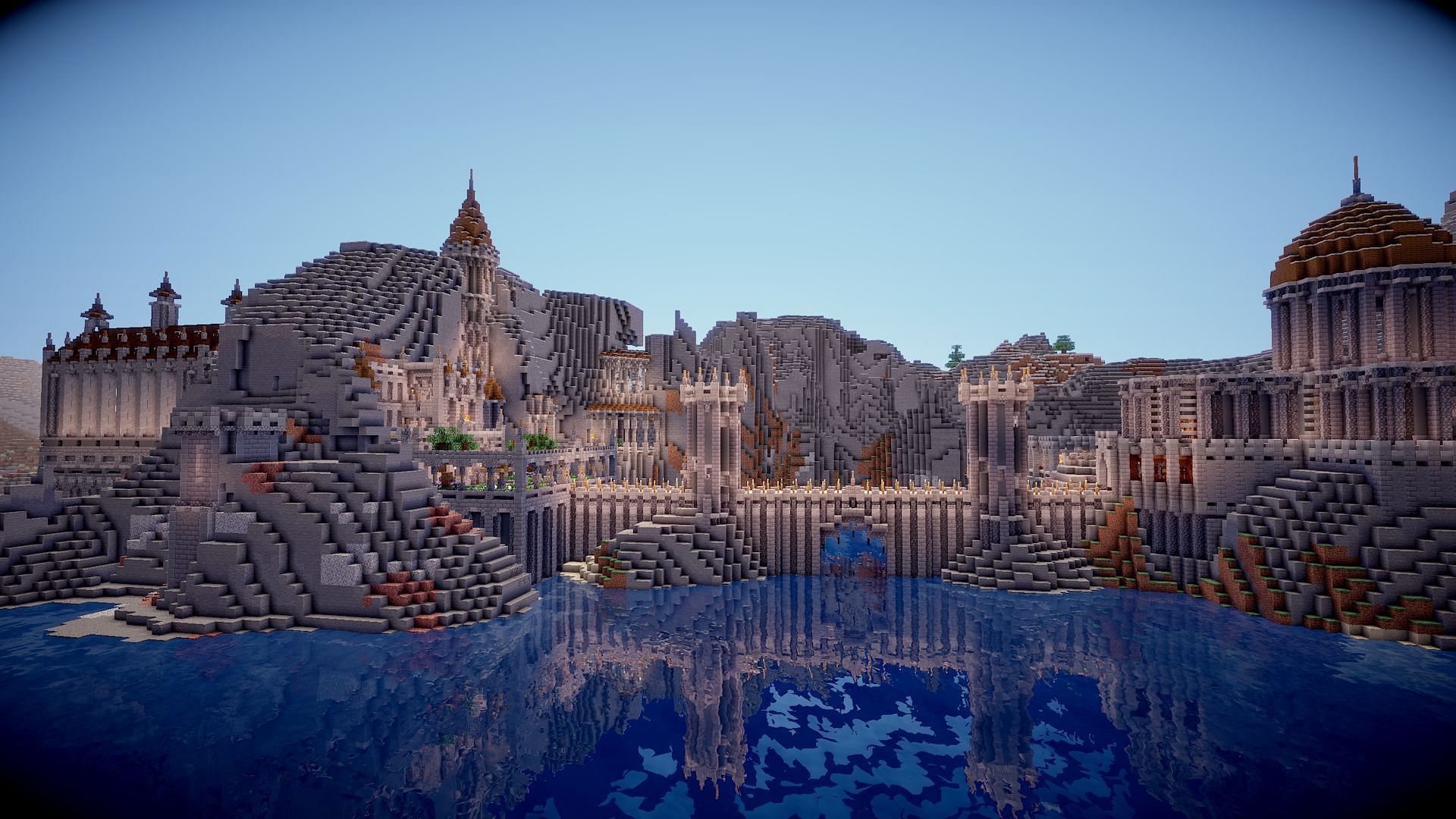 An example of a cliffside fortress (Image via Mojang, ricey125/Reddit)