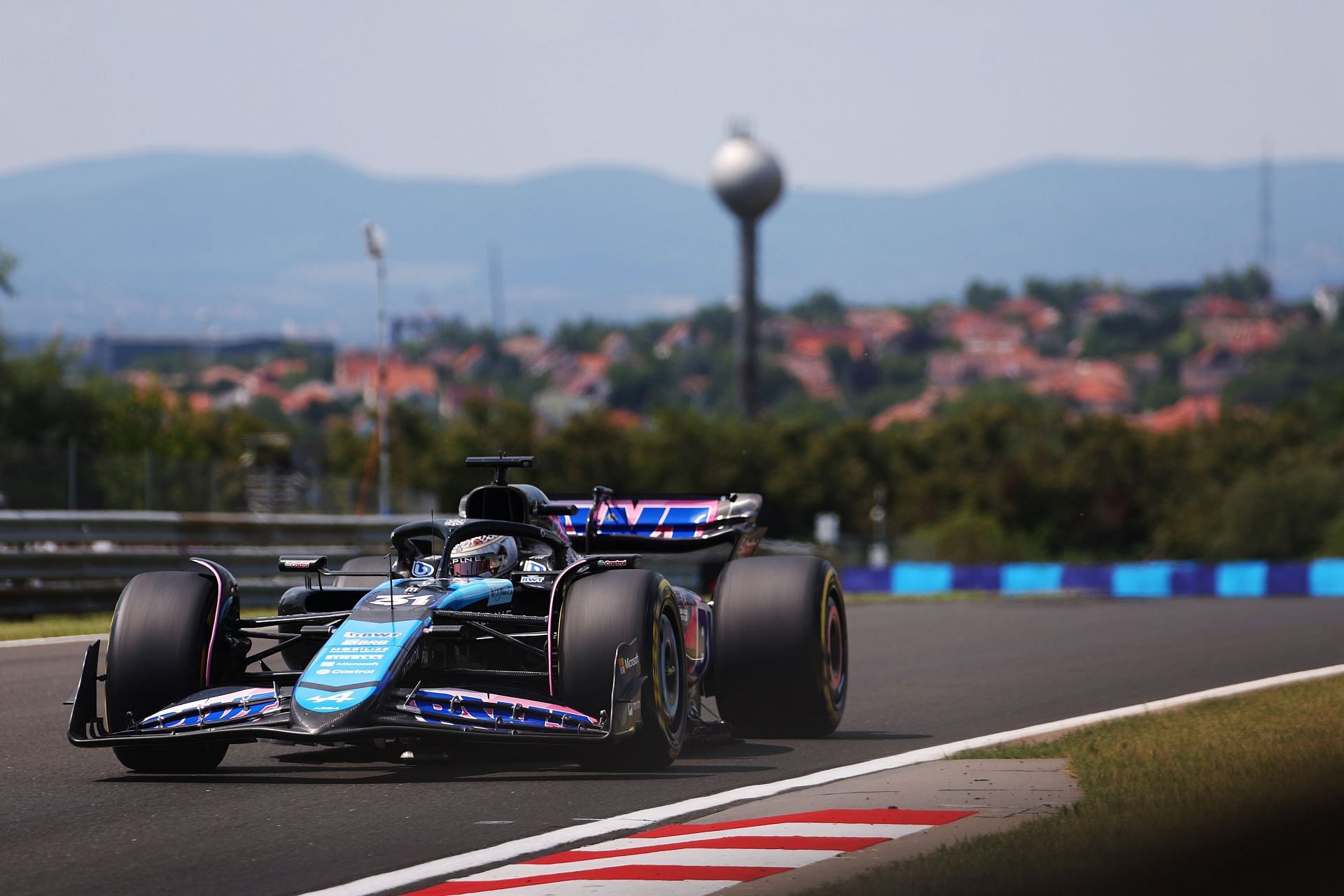 Esteban Ocon of France driving the (31) Alpine F1 A524 Renault on track during practice ahead of the F1 Grand Prix of Hungary at Hungaroring on July 19, 2024 in Budapest, Hungary. (Photo by Dean Mouhtaropoulos/Getty Images)