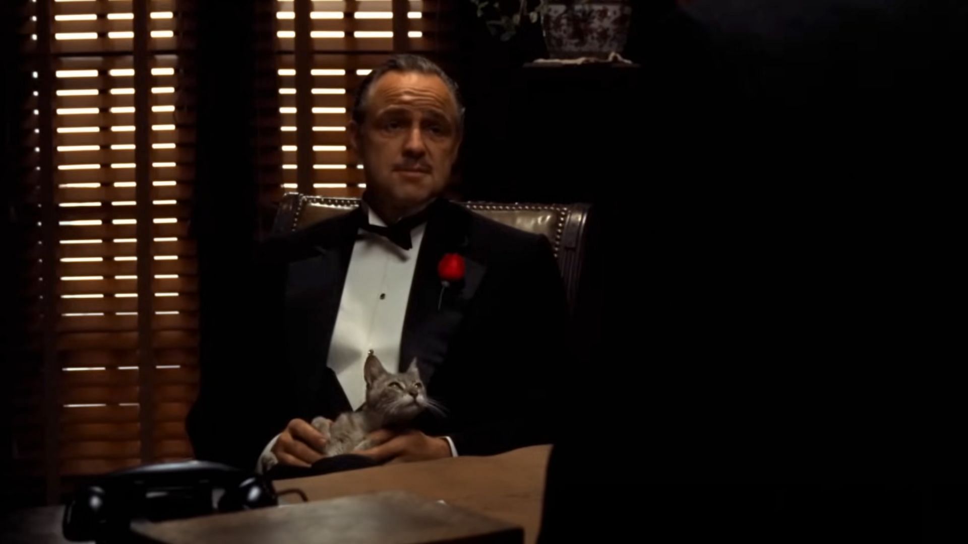 The Godfather opening scene (Image via Paramount Movies/ YouTube)