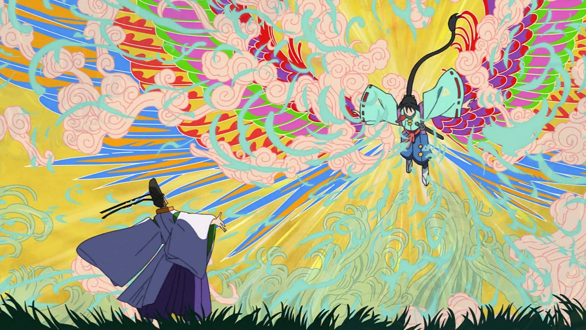 Kazuko Nakashima and Yasushi Nishiya made use of vibrant colors throughout the episode (Image via CloverWorks)