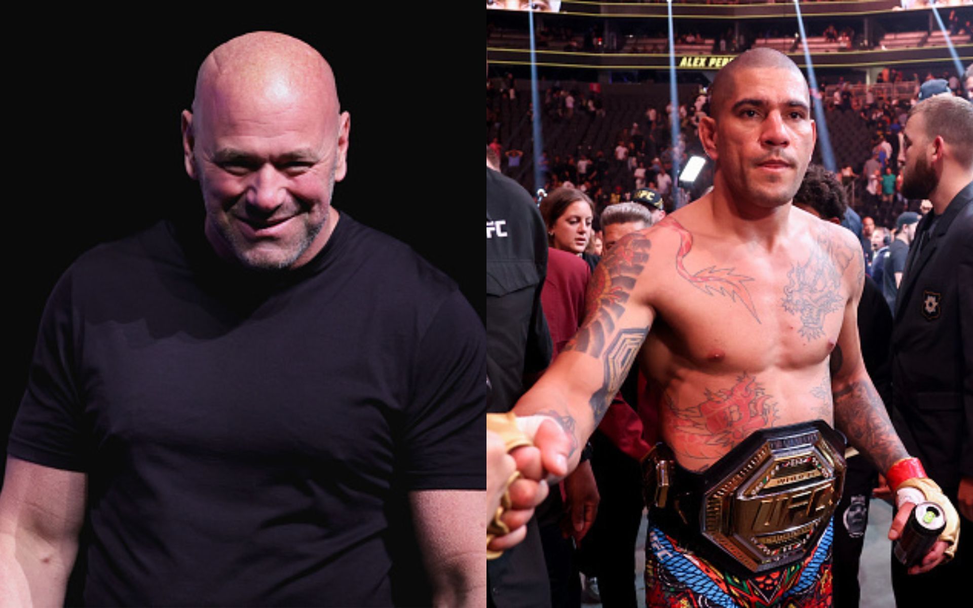 Dana White (left) reveals backstage conversation with Alex Pereira (right) [Image credits: Getty Images]