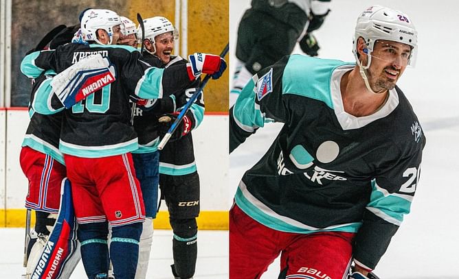 In Photos: NHL stars Matt Rempe, Trevor Zegras and others come together for Shoulder Check charity hockey game