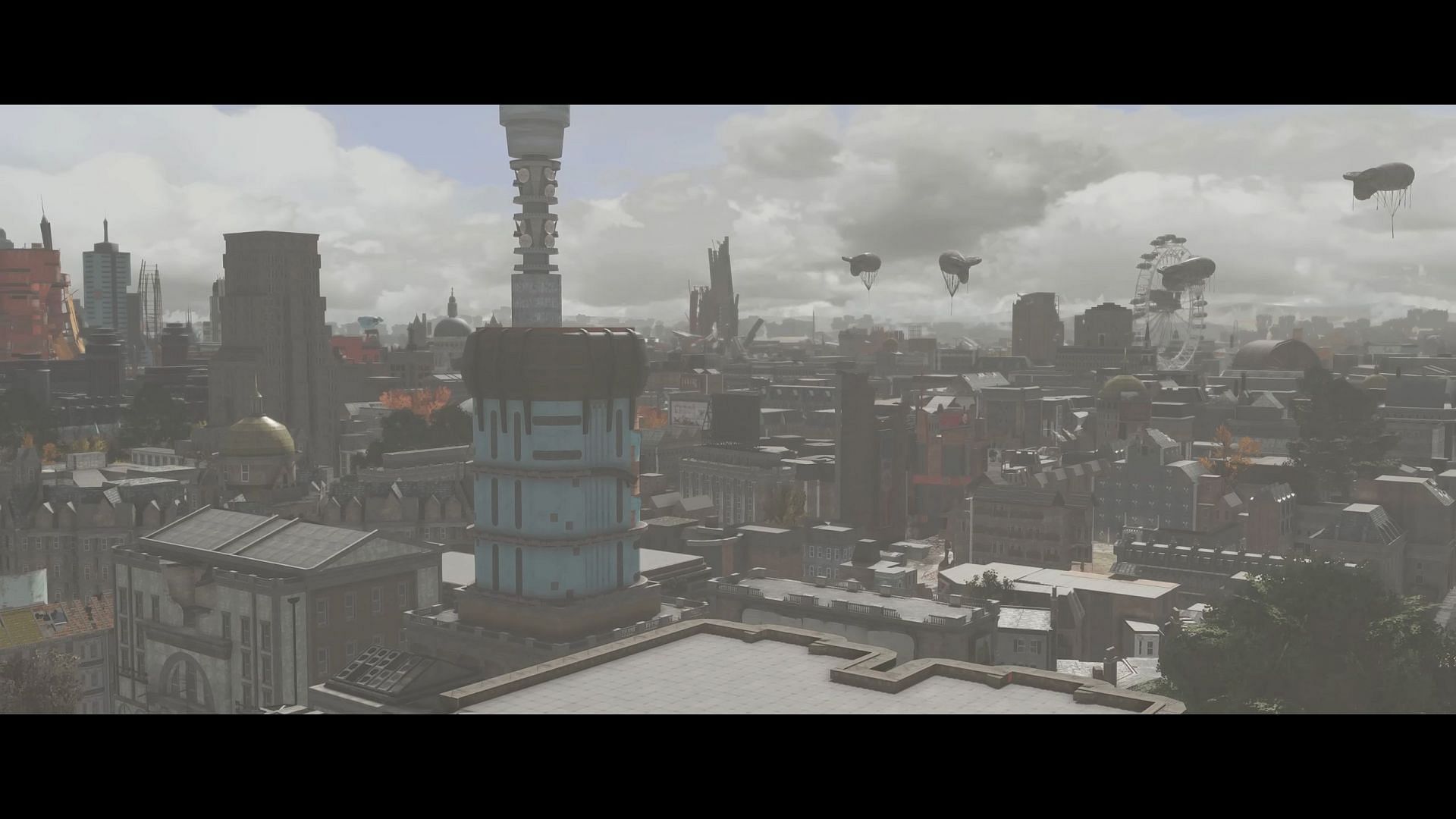 A scene from Fallout London reveal trailer (Image via Bethesda Softworks || @Team FOLON/YouTube)