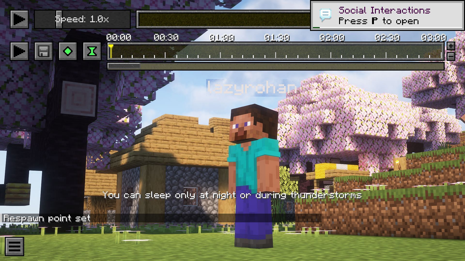 Replay mod UI (Image via Mojang)