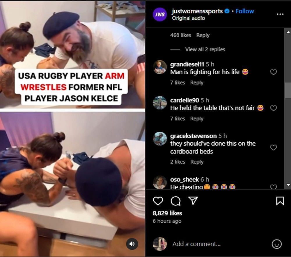 Comments on Just Women&#039;s Sports&#039; Instagram reel (@justwomenssports)