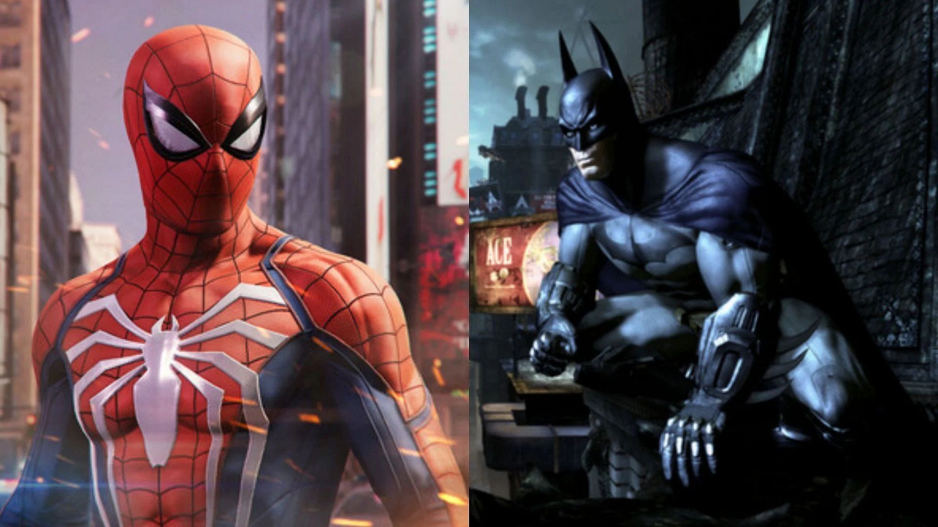 Spider-Man and Batman Arkham City promotional image