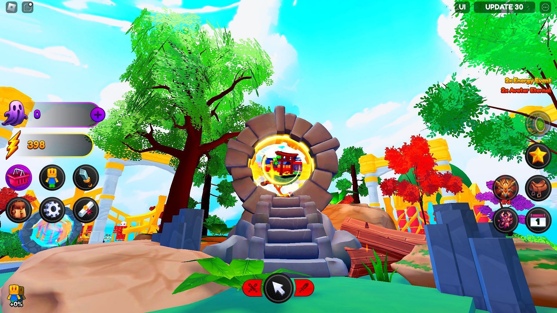 The portal to different worlds (Image via Roblox)