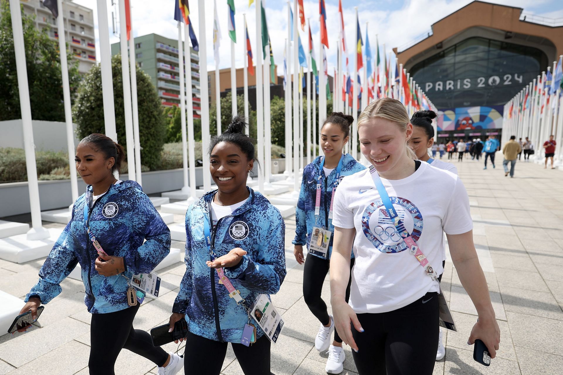 Paris 2024 Olympic Games - USA Gymnastics Team led by Simone Biles at Olympic Village (Photo-Getty)