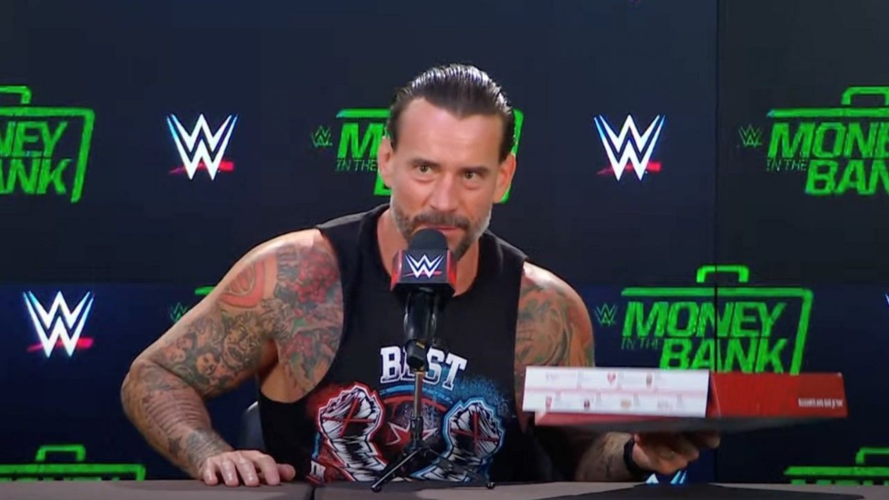 CM Punk spoke with journalists during the Money in the Bank presser
