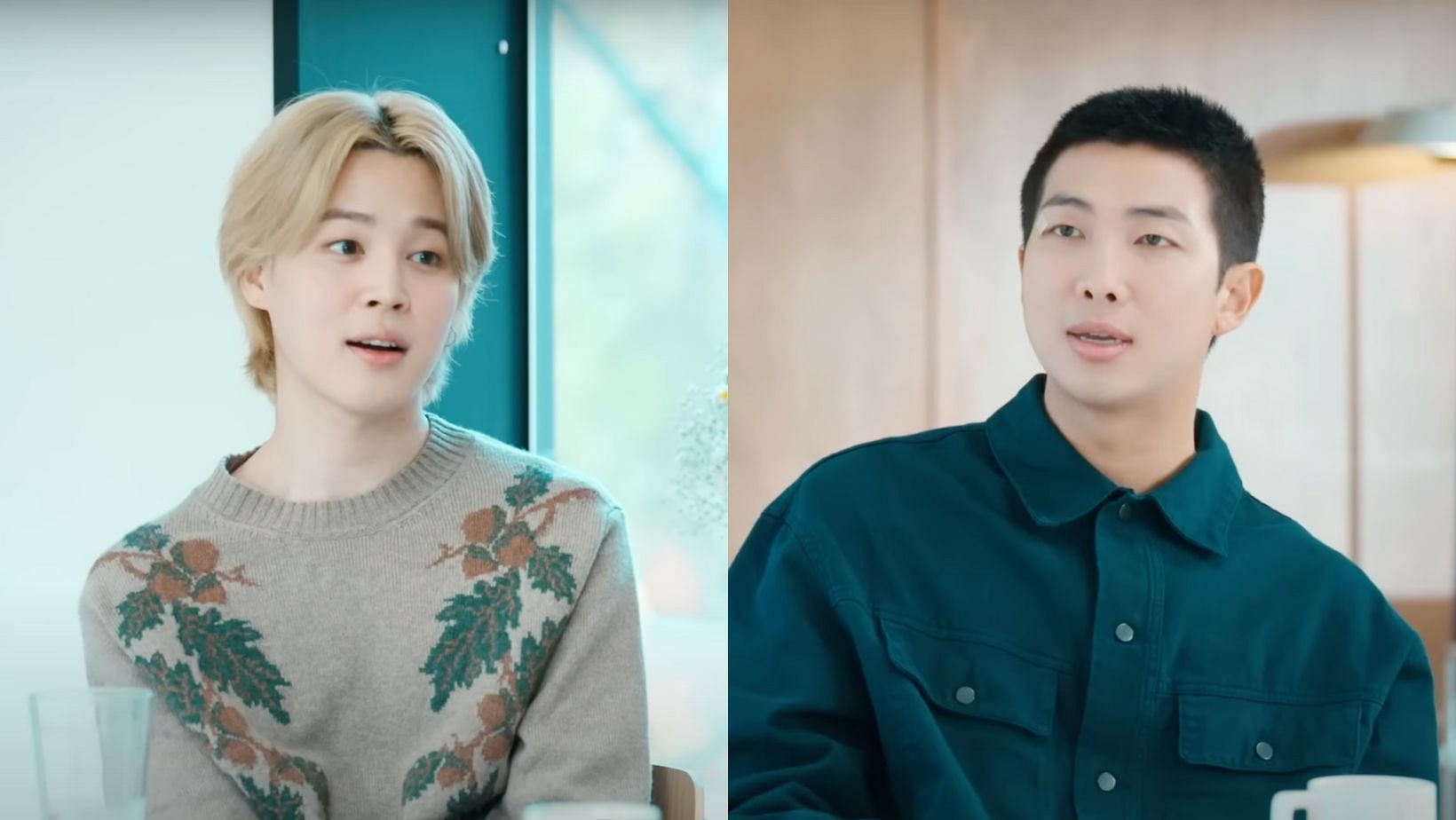 BTS Jimin&rsquo;s alleged hint at a future collaboration with Namjoon. (Images via YouTube/BANGTANTV)