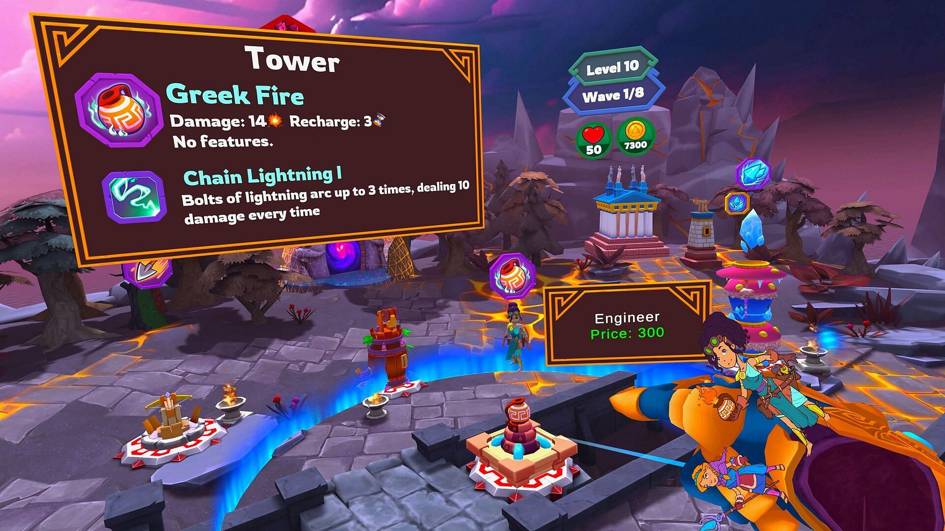 Towers and Powers lets you change the tide of battle using your godly abilities (Image via VRKiwi)