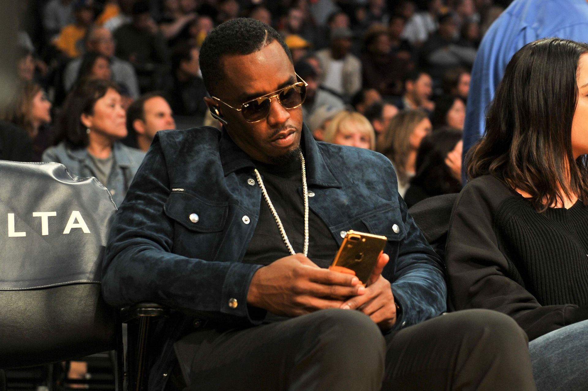 Celebrities At The Los Angeles Lakers Game - Source: Getty