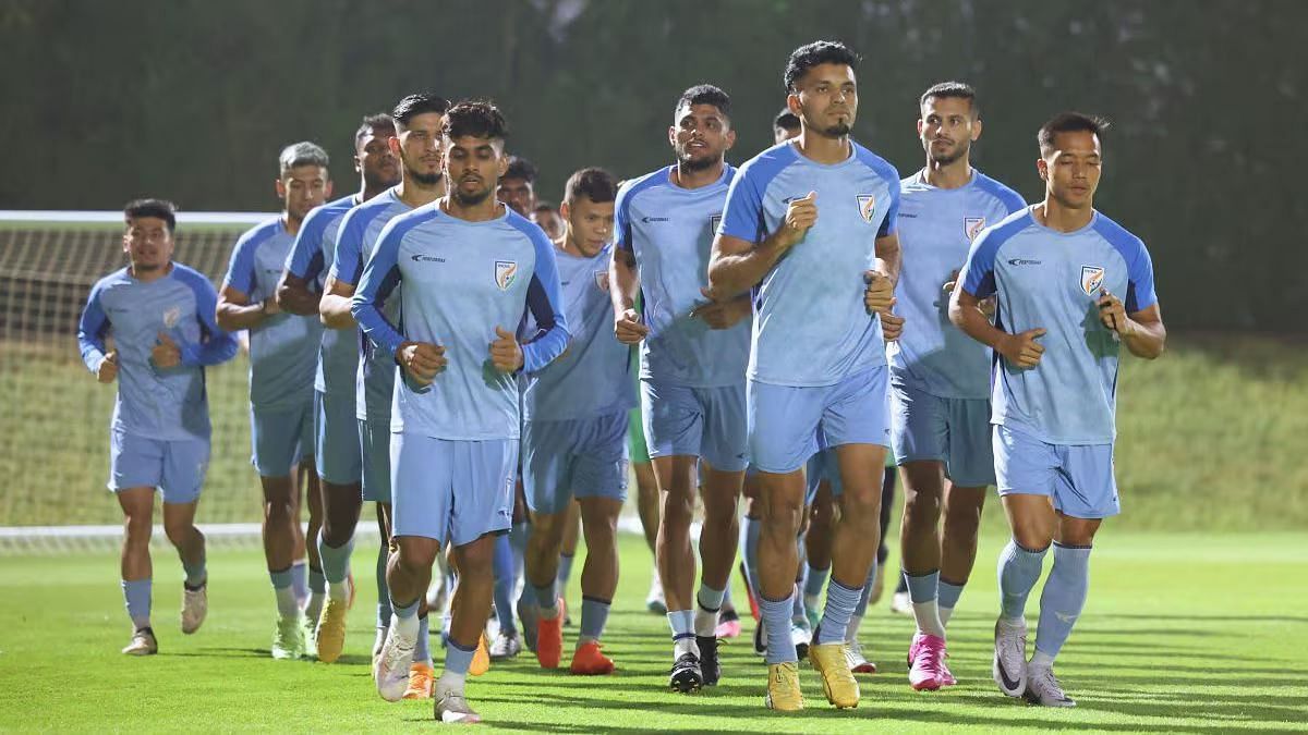 Indian Football Team in practice (Image by AIFF Media)