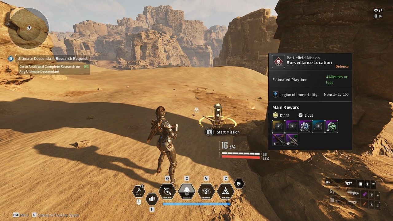 Don&#039;t do this mission solo without a mobbing Descendant (Image via Nexon)