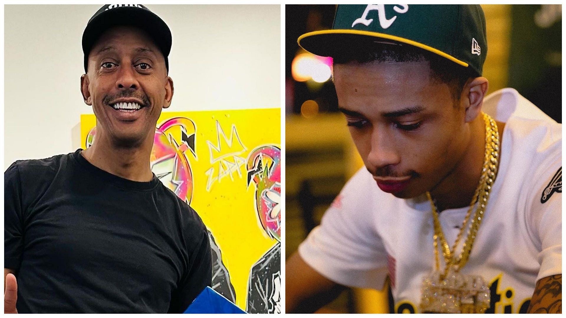 Gillie Da Kid (L) commemorated the first anniversary of his son Cheese