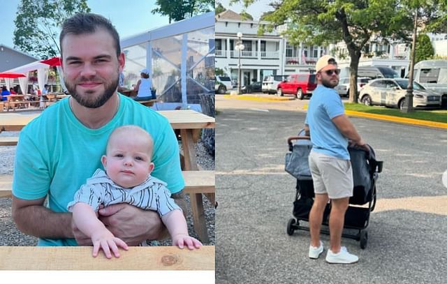 Alex Debrincat and wife Lindsey and kids on a trip to Harbor Springs. (Credit: Lyndsey Debrincat IG)