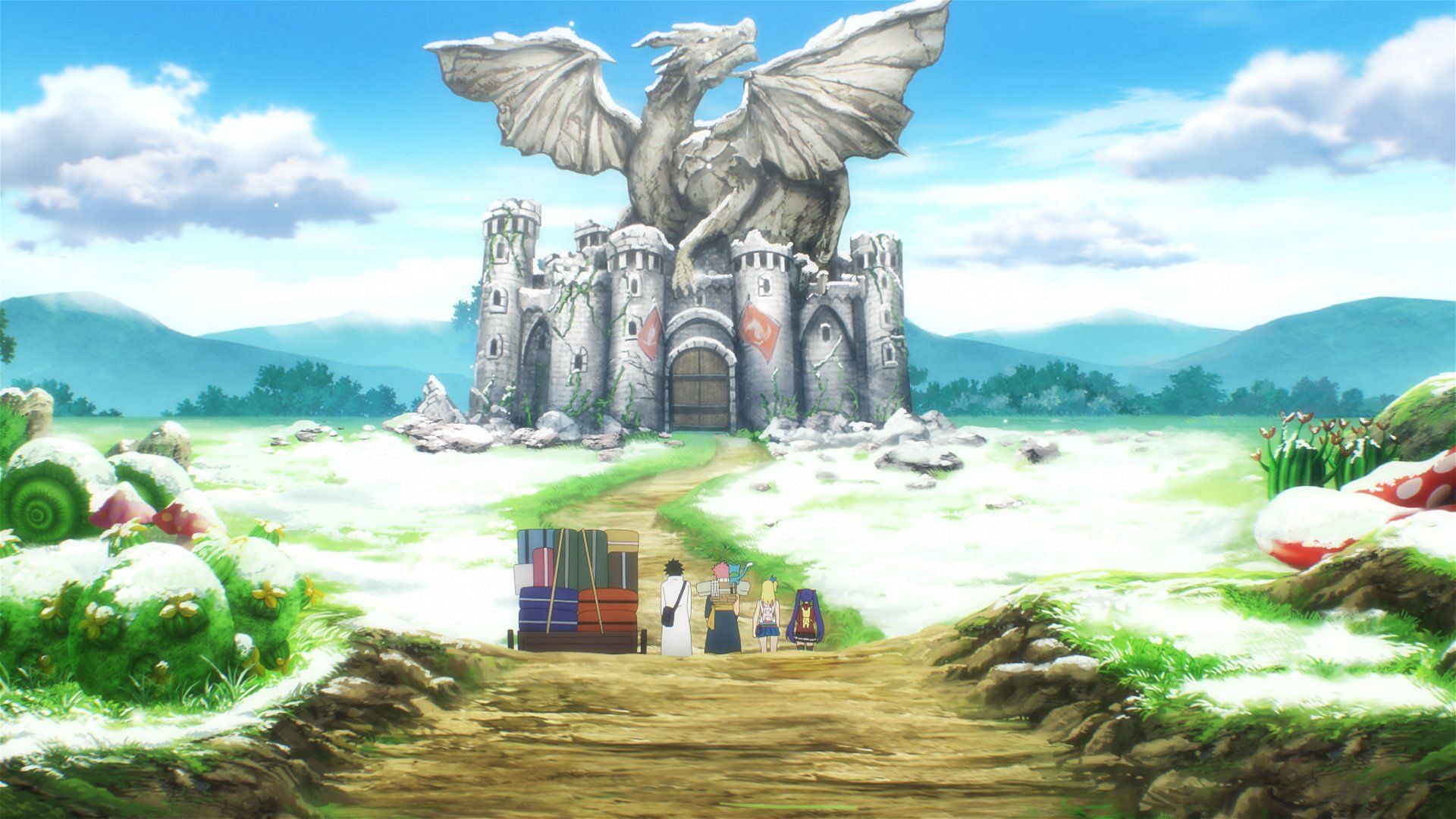 Natsu and his comrades head to Guiltina to receive details about the 100 Years Quest (Image via J.C. Staff)