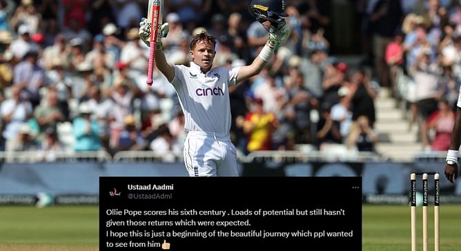 "Beginning of the beautiful journey" - Fans react as Ollie Pope hits 121 off 167 balls in ENG vs WI 2nd Test