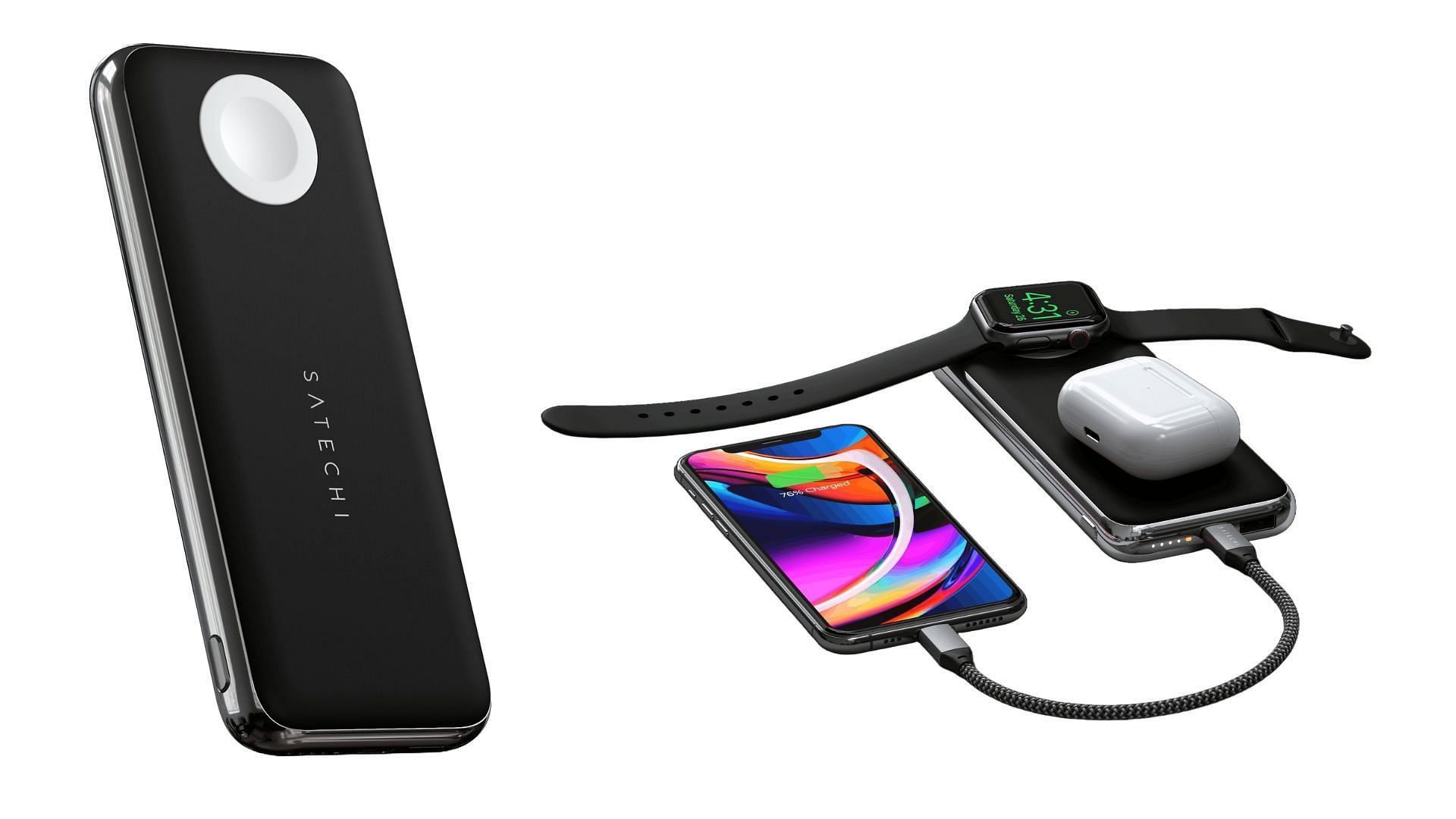 The Satechi Quatro Wireless is the best wireless charging power bank (Image via Satechi)