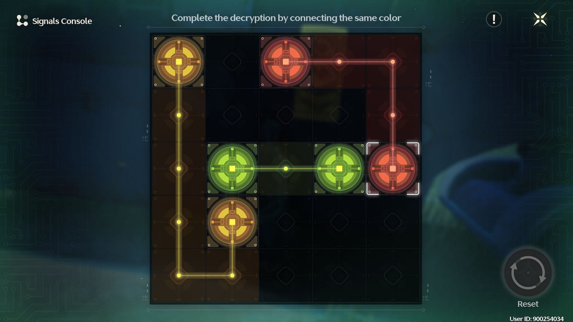 Circuit puzzle solution (Image via Kuro Games)