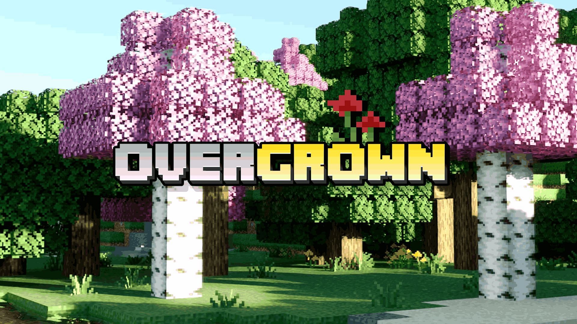 Overgrown is a great potential Bedrock texture pack, and used in this example (Image via Fused_Bolt/CurseForge))