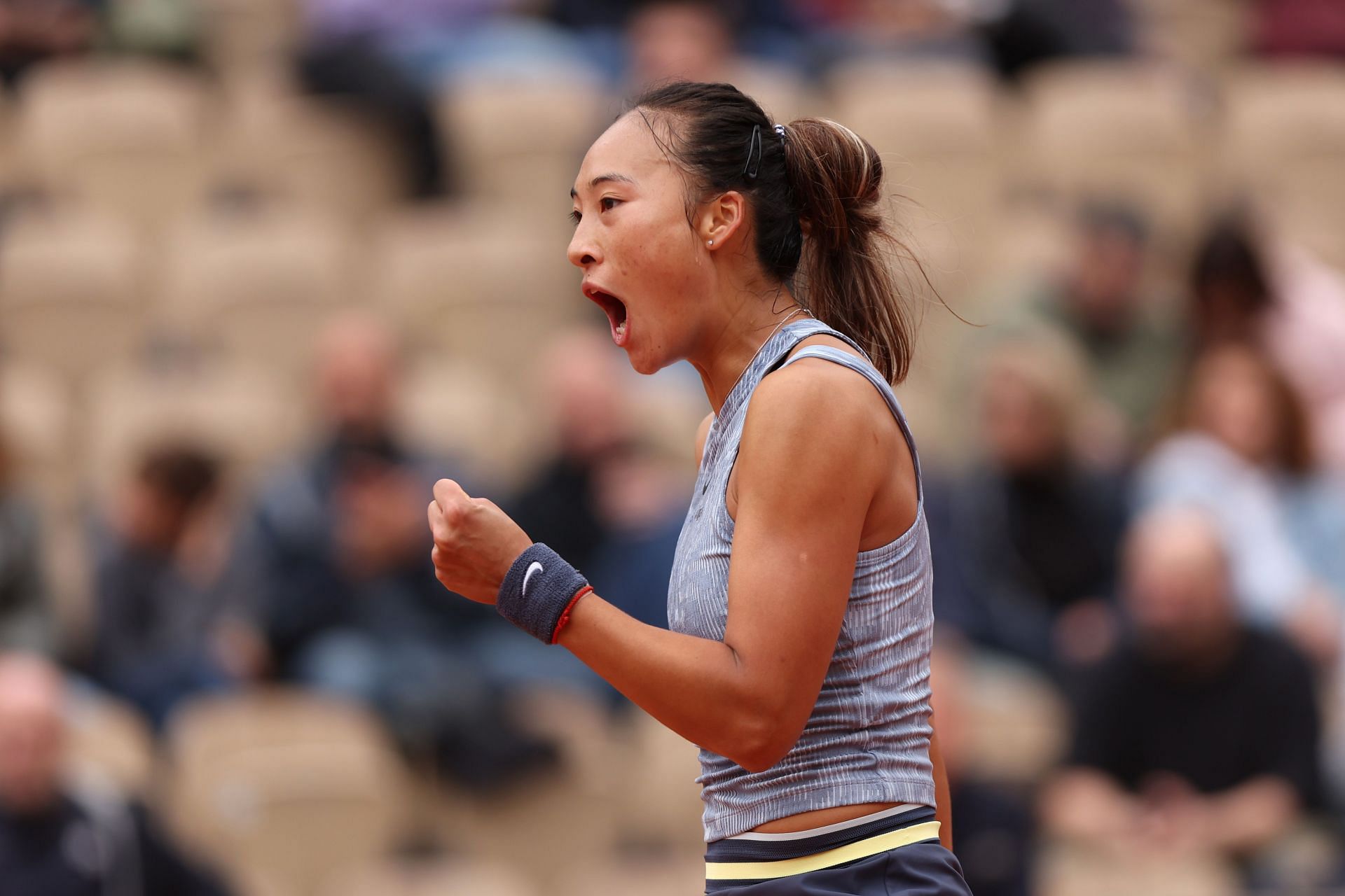 Zheng at the 2024 French Open - Day 7