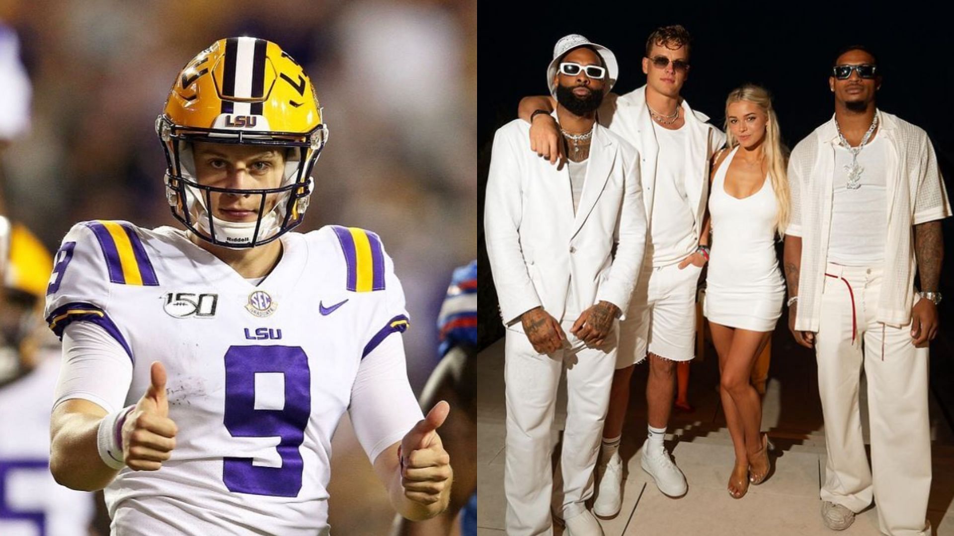 Joe Burrow poses with former LSU stars Olivia Dunne and more at $10 ...