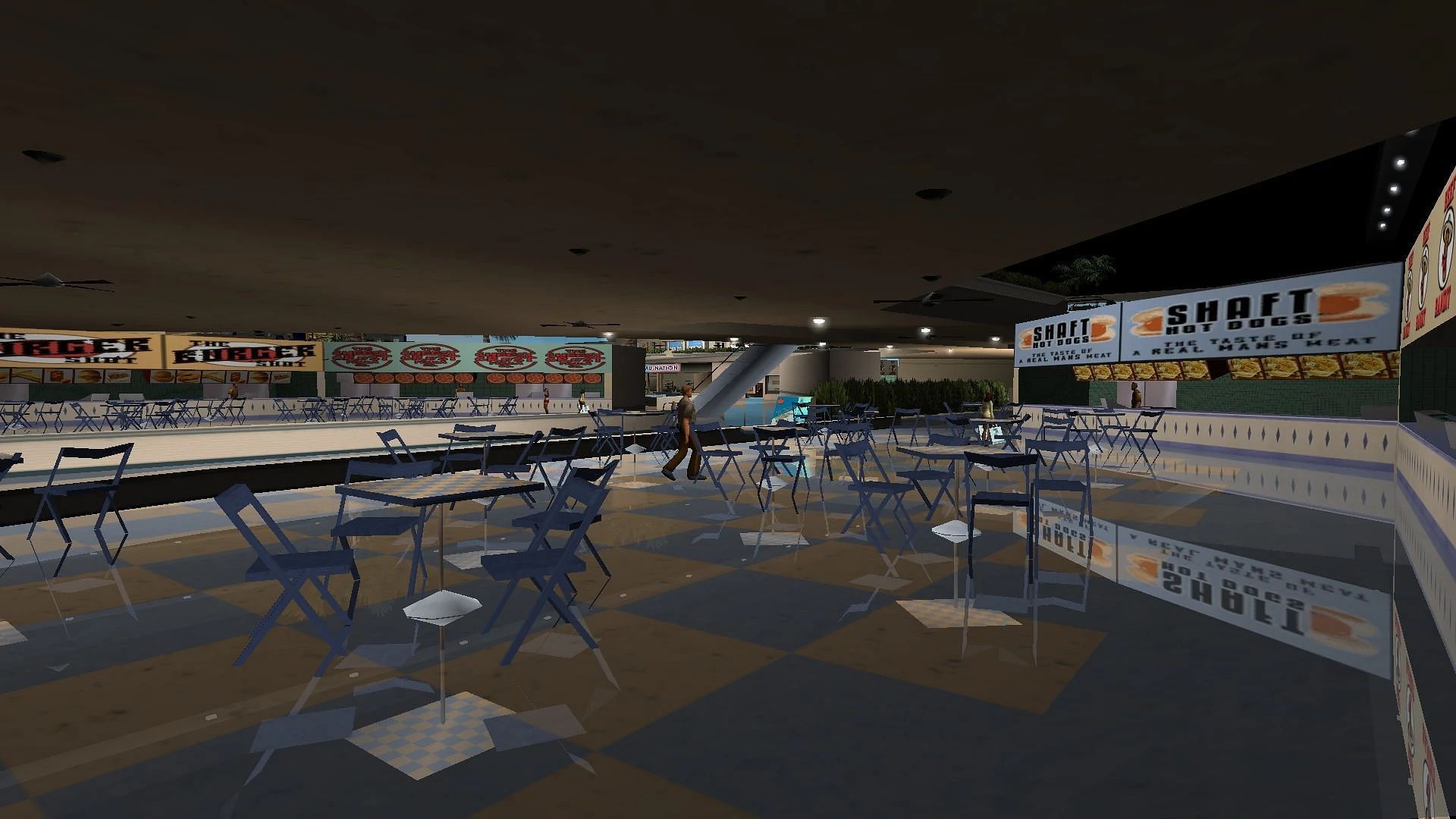 The food court inside North Point Mall (Image via GTA Wiki || Rockstar Games)