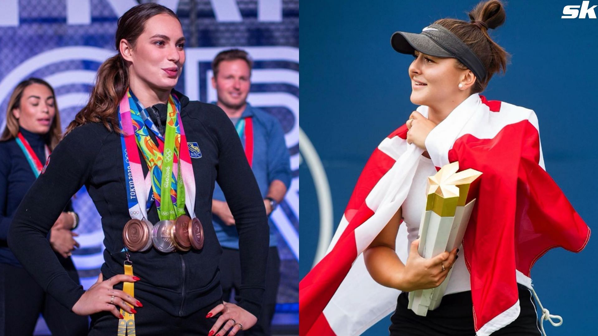 Penny Oleksiak and Bianca Andreescu (Pictures: @typicalpen &amp; @biancaandreescu_ Instagram)