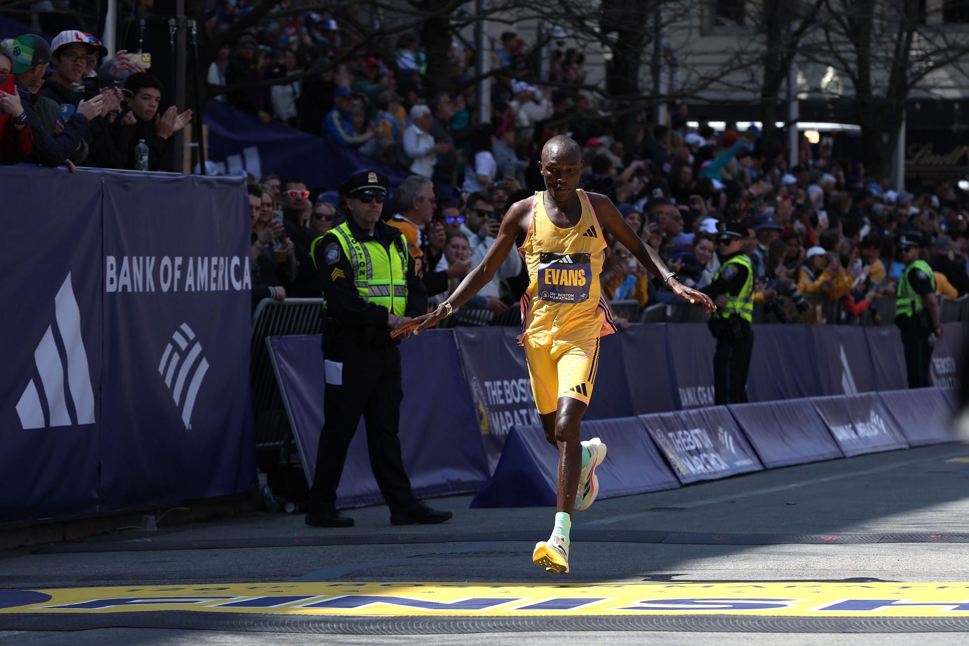 Evans Chebet of Kenya in action at Boston Marathon [Image Sources: Getty]