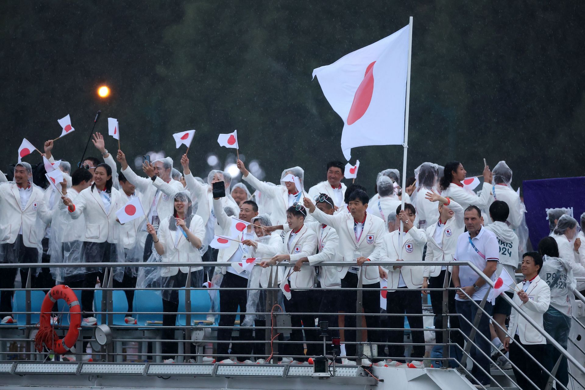 Members of the Japanese contingent at the 2024 Olympic Opening Ceremony (Source: Getty)