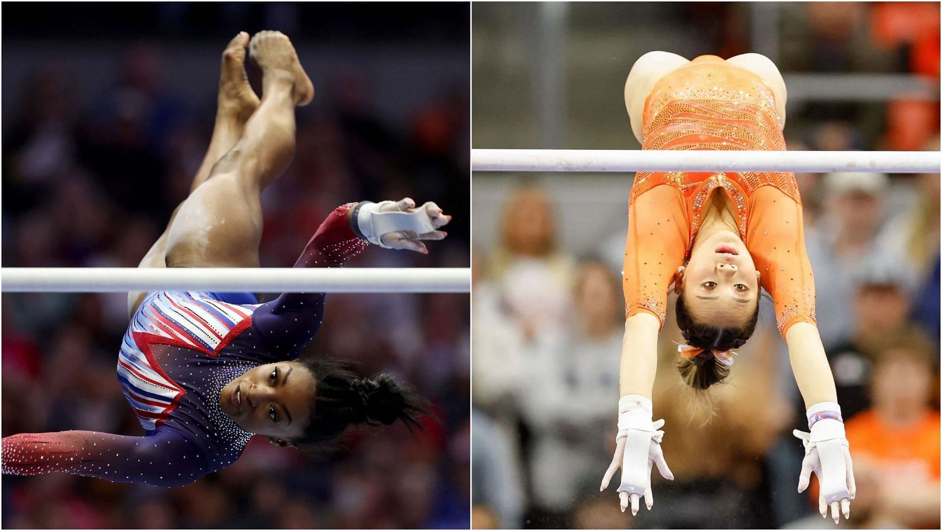 Simone Biles and Suni Lee